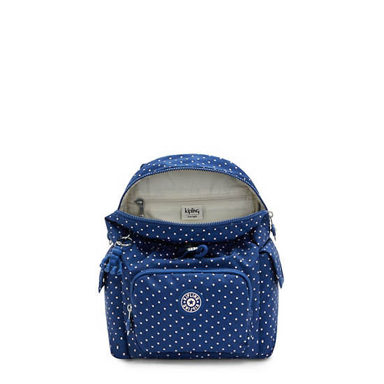 Kipling City Pack Mini Printed Ryggsäck Blå | SE 1719XY